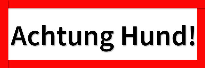Achtung Hund Sign Button