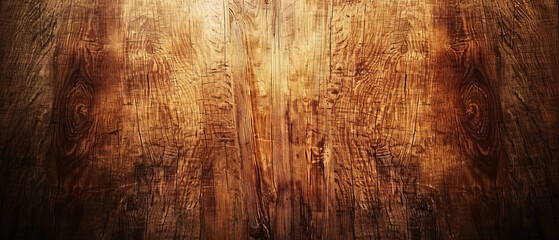 Golden light enhances the natural beauty and texture of the wooden panel, emphasizing depth