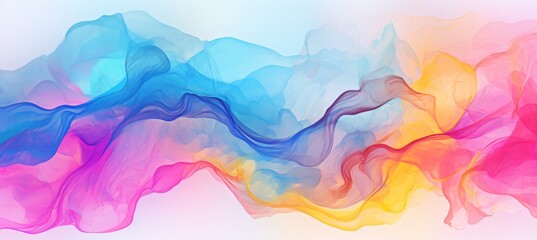 Marble watercolor background with lines and splashes, blue and pink colors