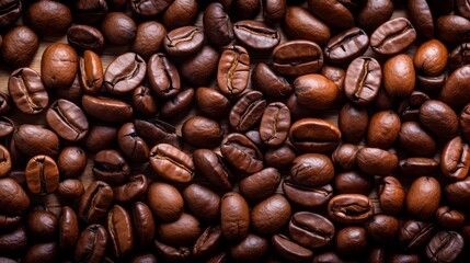 Obraz premium Fresh roasted coffee beans background