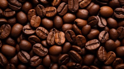 Obraz premium Fresh roasted coffee beans background