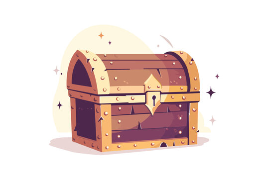 recommend clip art: mediaeval treasure chest isolated vector style