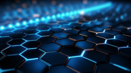 Obraz premium Futuristic hexagonal structure background