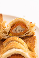 Traditional Dutch Snacks Sausage Rolls pastry kroket