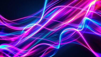 Light leak motion abstract line art, purple blue neon color abstract backdrop background