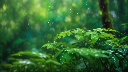 Abstract background of a lush rainforest