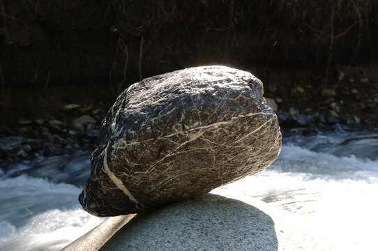 Stein in der Melchaa, Flüeli-Ranft, Kanton Obwalden, Schweiz