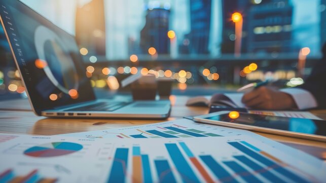 Team of business consultants brainstorming financial investment strategies and project development - finance and economy concept