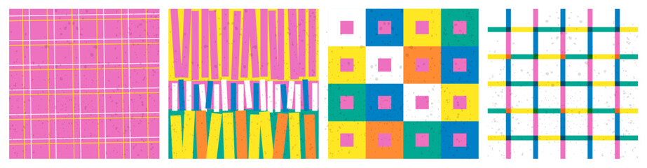 Colorful geometric retro style  pattern background illustration