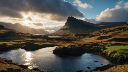 sunrise in the mountains