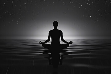 meditation, meditation in the sunset, person meditation,	yoga, yoga in the lotus position