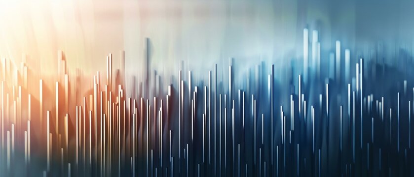 Financial bar chart background, data visualization created with Generative AI technology