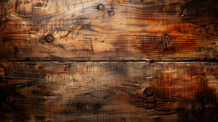 Image of dark wooden boards with a warm, rich patina and pronounced wood grain - obrazy, fototapety, plakaty