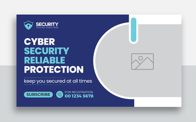 Security Services youtube thumbnail and web banner template design