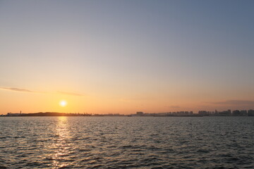 若洲海浜公園の夕日　Sunset at Wakasu Seaside Park