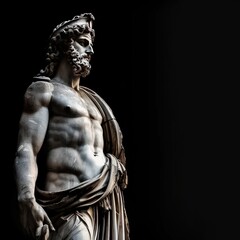 Fototapeta na wymiar Zeus on a solid black background
