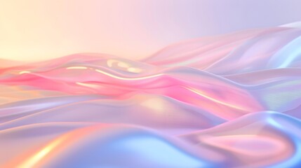 Crumpled Holographic Waves abstract background, copy space.	