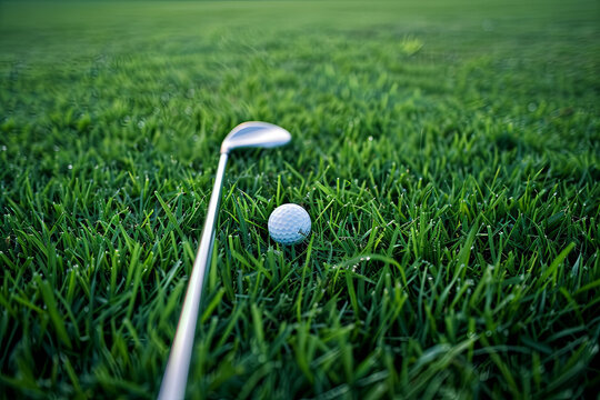 Photo of Golf club and ball in grass
