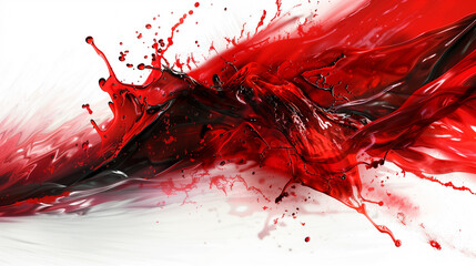 Vibrant Red Liquid Splash in High-Speed Motion Capture