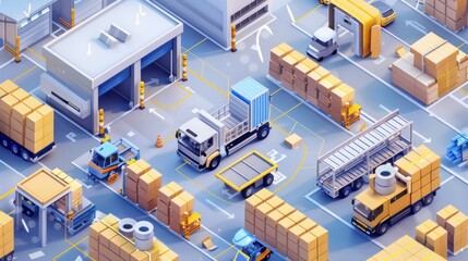 efficient ai-driven logistic warehouse and distribution center: modern shipping solutions for businesses
