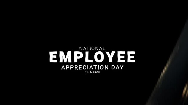 National Employee Appreciation Day. Celebration animation Background.