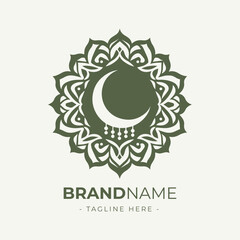Naklejka premium Islamic muslim logo vector illustration icon