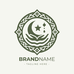 Islamic muslim logo vector illustration icon