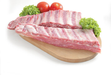 Raw pork ribs - ready for cooking