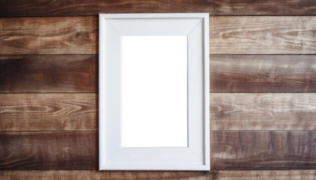 photo frame on wooden wall