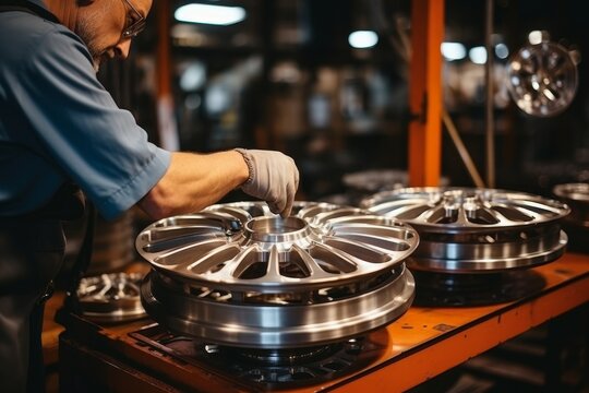 Professional mechanic carrying out a thorough and precise car disk replacement process