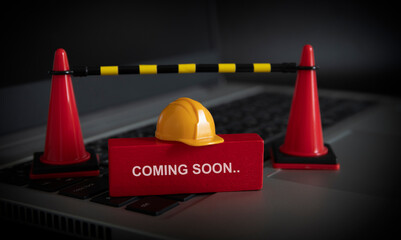 coming soon message , web under contruction