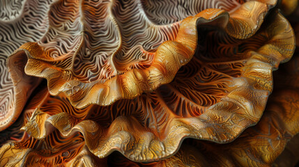 textured, patterned surface that resembles an organic formation, possibly a type of coral or mushroom