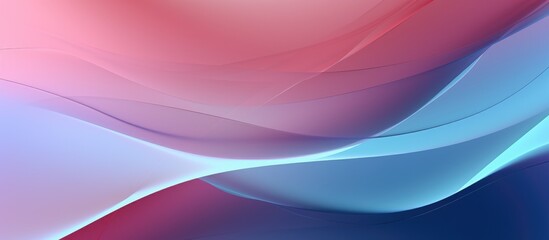 This close-up view showcases a vivid red, white, and blue background with a blurred decorative design featuring wave curve lines in a modern style. The colors blend seamlessly,