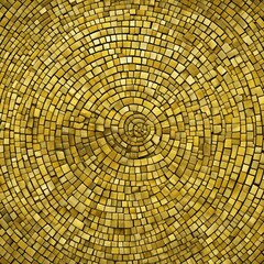 ceiling _A yellow tiles mosaic spiral background with a detailed and elegant texture and a variety of sizes 