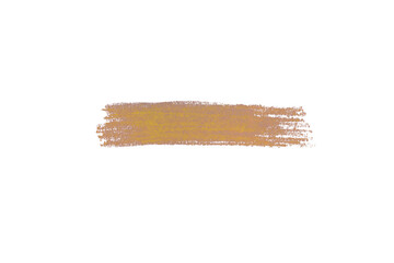Orange pencil strokes isolated on transparent background