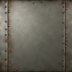 metal plate with rivets _A vintage steel texture with a realistic and detailed appearance. 