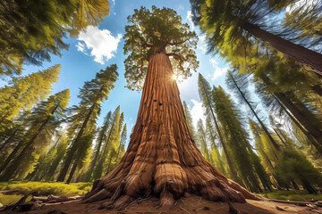 Sequoia (Sequoiadendron giganteum) - United States - Giant sequoias are among the largest and...