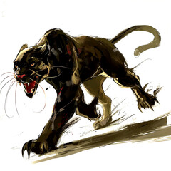Prowess Unleashed: The Panther's Fierce Mid-Pounce