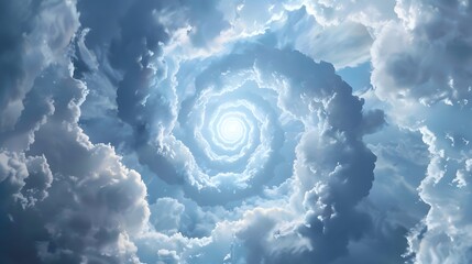 Beautiful forming spiral Vortex of multicolor clouds vanishing point. background, blue and grey gradient, wallpaper. presentation. - obrazy, fototapety, plakaty