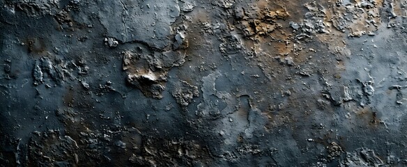 Lush dark Grey cement wall surface interiors plaster texture. horizontal. copy space.	