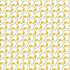 Obraz premium Retro Flower Bouquets Seamless Vector Pattern Design