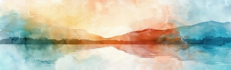an abstract background with colorful colors in the background, horizons, realistic watercolors