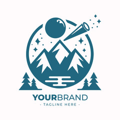 Mountain outdoor logo vector illustration template
