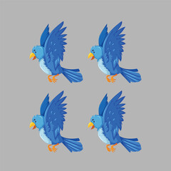 Collection of birds, lilac breasted roller, bullfinch, red bellied pitta, great tit, kingfisher, northern cardinal, bee eater, sparrow, superb fairy vector Illustrations