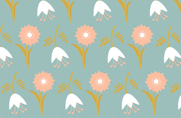 Seamless floral pattern. Vector illustration