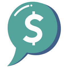 Balloon with money siphon inside. Illustration indicating money, finance, wealth, fortune, in green and blue colors