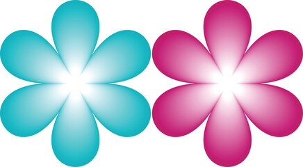 flowers background with two colors green and magenta