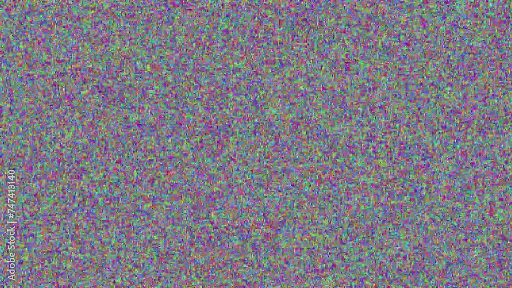 Leinwandbilder old retro tv - static tv black and white noise caused by bad signal reception. loop animation