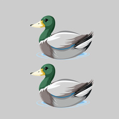 Obraz premium Farm animals set in flat style isolated on white background. Vector illustration. Cute cartoon animals collection: sheep, goat, cow, donkey, horse, pig, cat, dog, duck, goose, chicken, hen, rooster