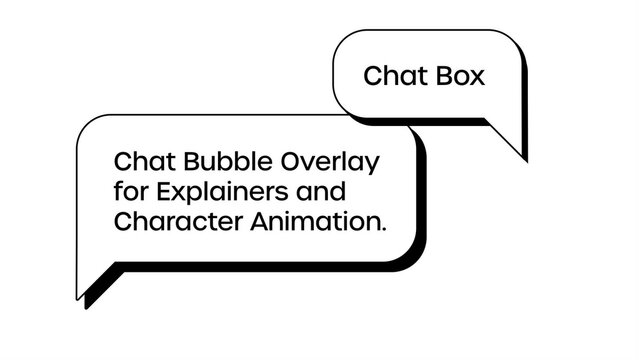 Chat Bubble Overlay for Explainers and Character Animation